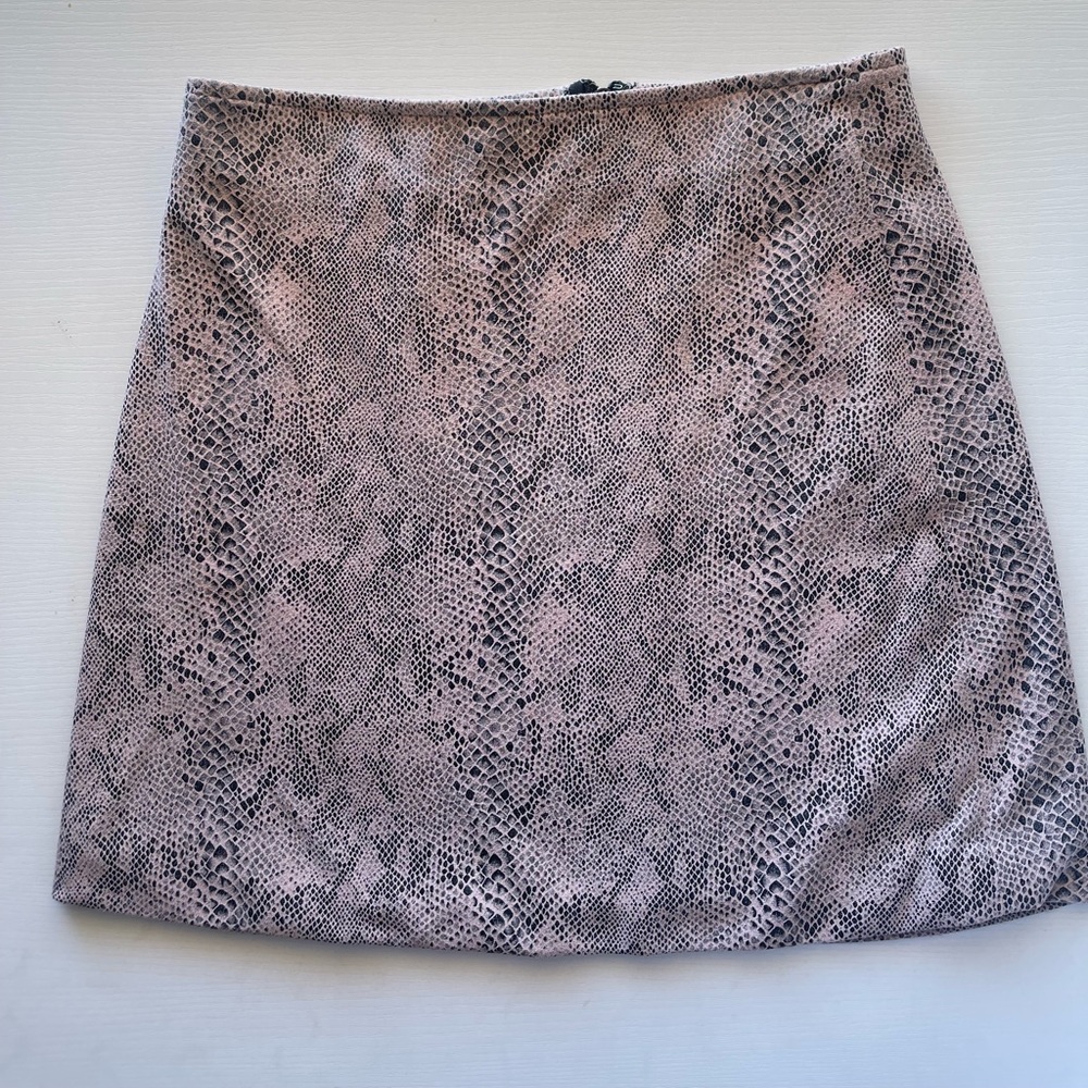Pink Snakes skin mini skirt XS